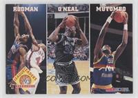 Dennis Rodman, Shaquille O'Neal, Dikembe Mutombo [EX to NM]