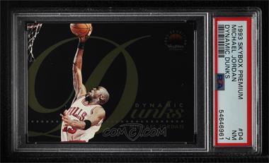 1993-94 Skybox Premium - Dynamic Dunks #D4 - Michael Jordan [PSA 7 NM]