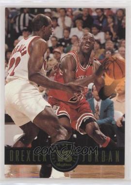 1993-94 Skybox Premium - Showdown Series #SS11 - Clyde Drexler, Michael Jordan