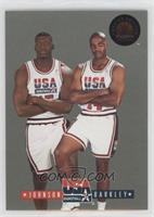 Charles Barkley, Larry Johnson [EX to NM]