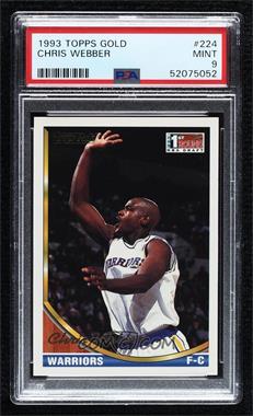 1993-94 Topps - [Base] - Gold #224 - Chris Webber [PSA 9 MINT]