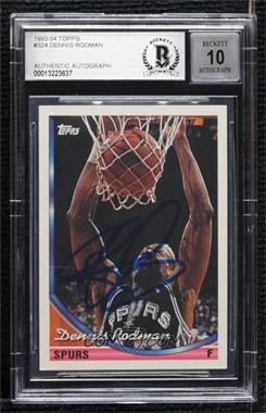 1993-94 Topps - [Base] #324 - Dennis Rodman [BAS BGS Authentic]