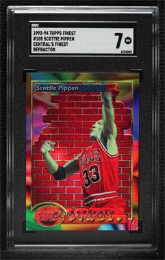 1993-94 Topps Finest - [Base] - Refractor #105 - Scottie Pippen [SGC 7 NM]