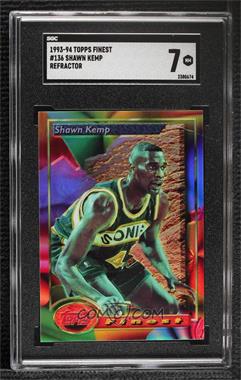 1993-94 Topps Finest - [Base] - Refractor #136.2 - Shawn Kemp [SGC 7 NM]