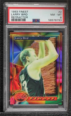 1993-94 Topps Finest - [Base] - Refractor #2 - Larry Bird [PSA 8 NM‑MT]