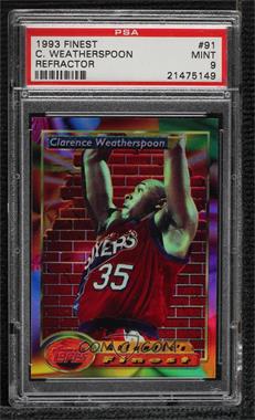 1993-94 Topps Finest - [Base] - Refractor #91 - Clarence Weatherspoon [PSA 9 MINT]