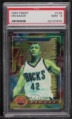 1993-94 Topps Finest - [Base] #139 - Vin Baker [PSA 9 MINT]