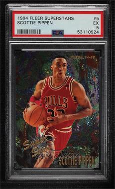 1994-95 Fleer - Super Star #5 - Scottie Pippen [PSA 5 EX]