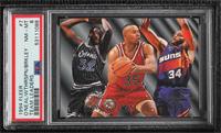 Shaquille O'Neal, Charles Barkley, Clarence Weatherspoon [PSA 8 NM…