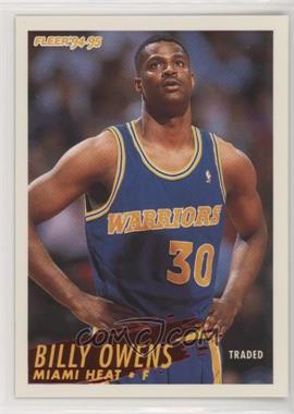 1994-95 Fleer European - [Base] #122 - Billy Owens