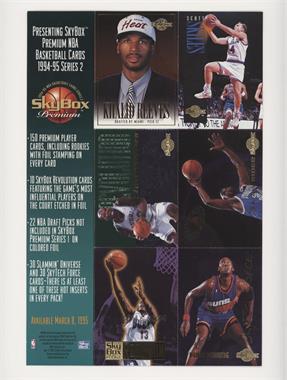 1994-95 Skybox - Promo Sheet #SHEE - Khalid Reeves, Scott Skiles, Jamal Mashburn, Isaiah Rider, Glenn Robinson, Danny Manning