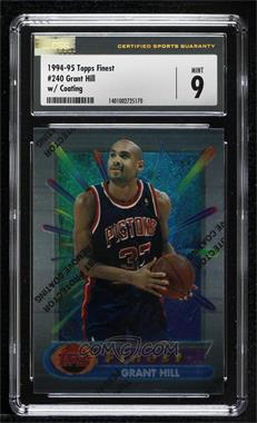 1994-95 Topps Finest - [Base] #240 - Grant Hill [CSG 9 Mint]