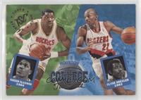 Houston College Teammates (Hakeem Olajuwon, Clyde Drexler) [EX to NM]