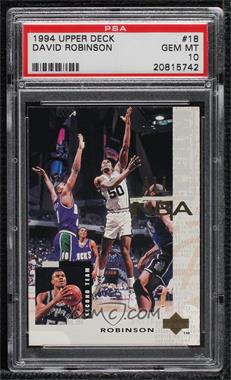 1994-95 Upper Deck - [Base] #18 - David Robinson [PSA 10 GEM MT]