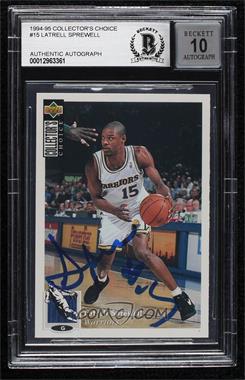 1994-95 Upper Deck Collector's Choice - [Base] #15 - Latrell Sprewell [BAS BGS Authentic]