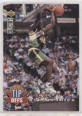 1994-95 Upper Deck Collector's Choice International - [Base] - French Gold Signature #190 - Tip Offs - Shawn Kemp