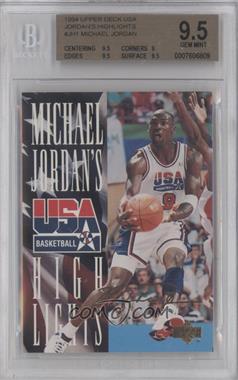 1994 Upper Deck USA Basketball - Michael Jordan's Highlights #JH1 - Michael Jordan [BGS 9.5 GEM MINT]