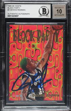 1995-96 NBA Hoops - Block Party #2 - Dennis Rodman [BAS Authentic]