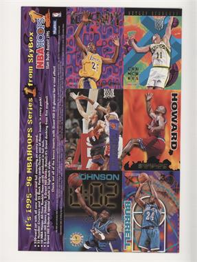 1995-96 NBA Hoops - Uncut Promo Sheet #_JSMHBJ - Eddie Jones, Detlef Schrempf, Dan Majerle, Juwan Howard, Scott Burrell, Larry Johnson