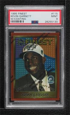 1995-96 Topps Finest - [Base] #115 - Kevin Garnett [PSA 9 MINT]