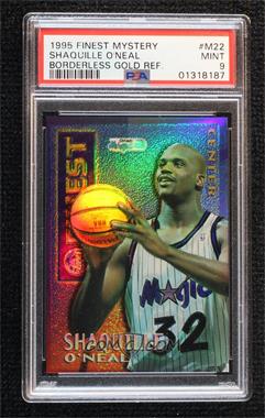 1995-96 Topps Finest - Mystery Finest - Borderless Refractor/Gold #M 22 - Shaquille O'Neal [PSA 9 MINT]