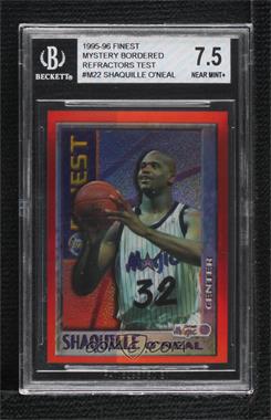 1995-96 Topps Finest - Test Issue Mystery Finest - Border Refractor #M22 - Shaquille O'Neal [BGS 7.5 NEAR MINT+]