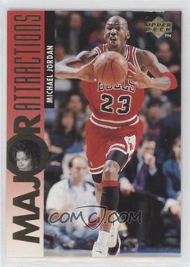 1995-96 Upper Deck - [Base] #341 - Major Attractions - Michael Jordan, Queen Latifah