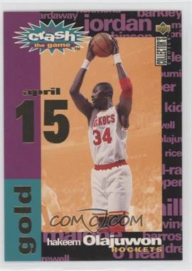 1995-96 Upper Deck Collector's Choice - Crash the Game Redemption Assists/Rebounds - Gold #C16.3 - Hakeem Olajuwon (April 15)