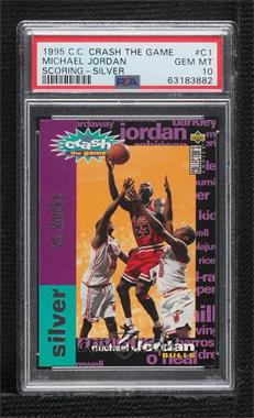 1995-96 Upper Deck Collector's Choice - Crash the Game Redemption Scoring - Silver #C1.1 - Michael Jordan (vs. Knicks) [PSA 10 GEM MT]
