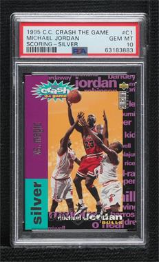 1995-96 Upper Deck Collector's Choice - Crash the Game Redemption Scoring - Silver #C1.3 - Michael Jordan (vs. Magic) [PSA 10 GEM MT]