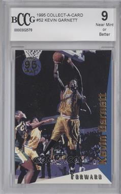 1995 Collect-A-Card Pro Draft - [Base] #52 - Kevin Garnett [BCCG 9 Near Mint or Better]