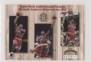 1995 Upper Deck Authenticated - [Base] #_MIJO.2 - Michael Jordan (Salutes Michael Jordan's Return) /45000 [EX to NM]