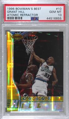 1996-97 Bowman's Best - [Base] - Atomic Refractor #10 - Grant Hill [PSA 10 GEM MT]