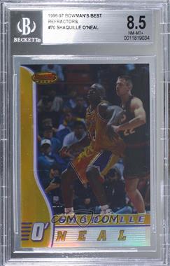 1996-97 Bowman's Best - [Base] - Refractor #70 - Shaquille O'Neal [BGS 8.5 NM‑MT+]