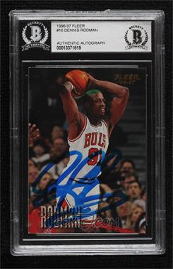 1996-97 Fleer - [Base] #16 - Dennis Rodman [BAS Authentic]