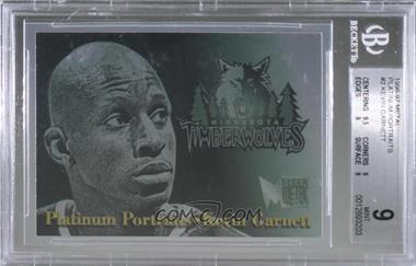 1996-97 Fleer Metal - Platinum Portraits #2 - Kevin Garnett [BGS 9 MINT]