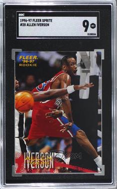 1996-97 Fleer Sprite - Food Issue [Base] #28 - Allen Iverson [SGC 9 MINT]