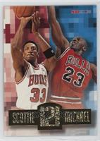 Scottie Pippen, Michael Jordan [EX to NM]