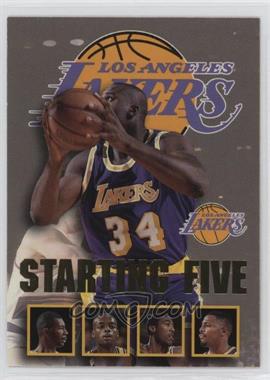 1996-97 NBA Hoops - Starting Five #13 - Shaquille O'Neal, Elden Campbell, Nick Van Exel, Eddie Jones, Cedric Ceballos (Los Angeles Lakers)
