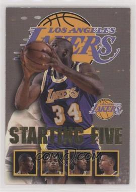 1996-97 NBA Hoops - Starting Five #13 - Shaquille O'Neal, Elden Campbell, Nick Van Exel, Eddie Jones, Cedric Ceballos (Los Angeles Lakers) [EX to NM]
