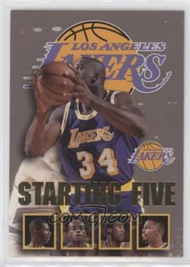 1996-97 NBA Hoops - Starting Five #13 - Shaquille O'Neal, Elden Campbell, Nick Van Exel, Eddie Jones, Cedric Ceballos (Los Angeles Lakers)