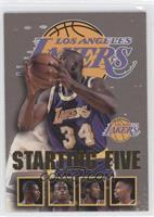 Shaquille O'Neal, Elden Campbell, Nick Van Exel, Eddie Jones, Cedric Ceballos (…