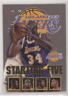 1996-97 NBA Hoops - Starting Five #13 - Shaquille O'Neal, Elden Campbell, Nick Van Exel, Eddie Jones, Cedric Ceballos (Los Angeles Lakers)