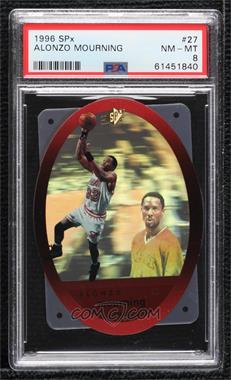 1996-97 SPx - [Base] - Gold #27 - Alonzo Mourning [PSA 8 NM‑MT]