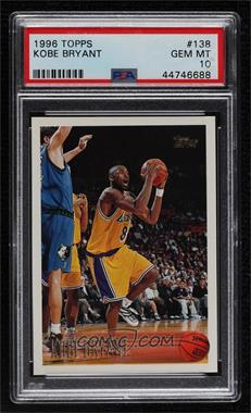 1996-97 Topps - [Base] #138 - Kobe Bryant [PSA 10 GEM MT]