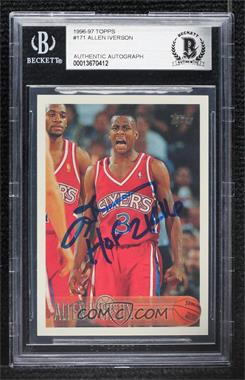 1996-97 Topps - [Base] #171 - Allen Iverson [BAS BGS Authentic]
