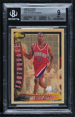 1996-97 Topps - Youthquake #YQ1 - Allen Iverson [BGS 9 MINT]