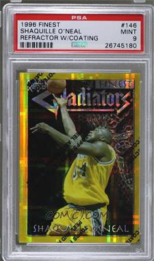 1996-97 Topps Finest - [Base] - Refractor #146 - Rare - Gold - Shaquille O'Neal [PSA 9 MINT]