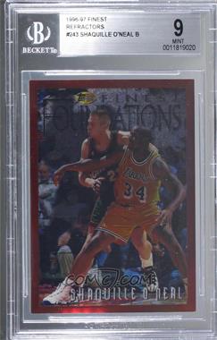 1996-97 Topps Finest - [Base] - Refractor #243 - Common - Bronze - Shaquille O'Neal [BGS 9 MINT]