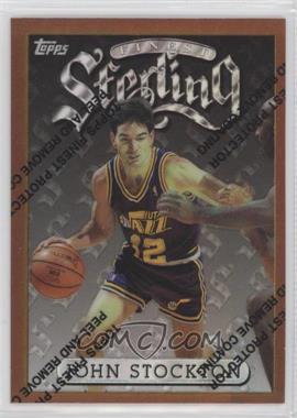 1996-97 Topps Finest - [Base] - Refractor #90 - Common - Bronze - John Stockton